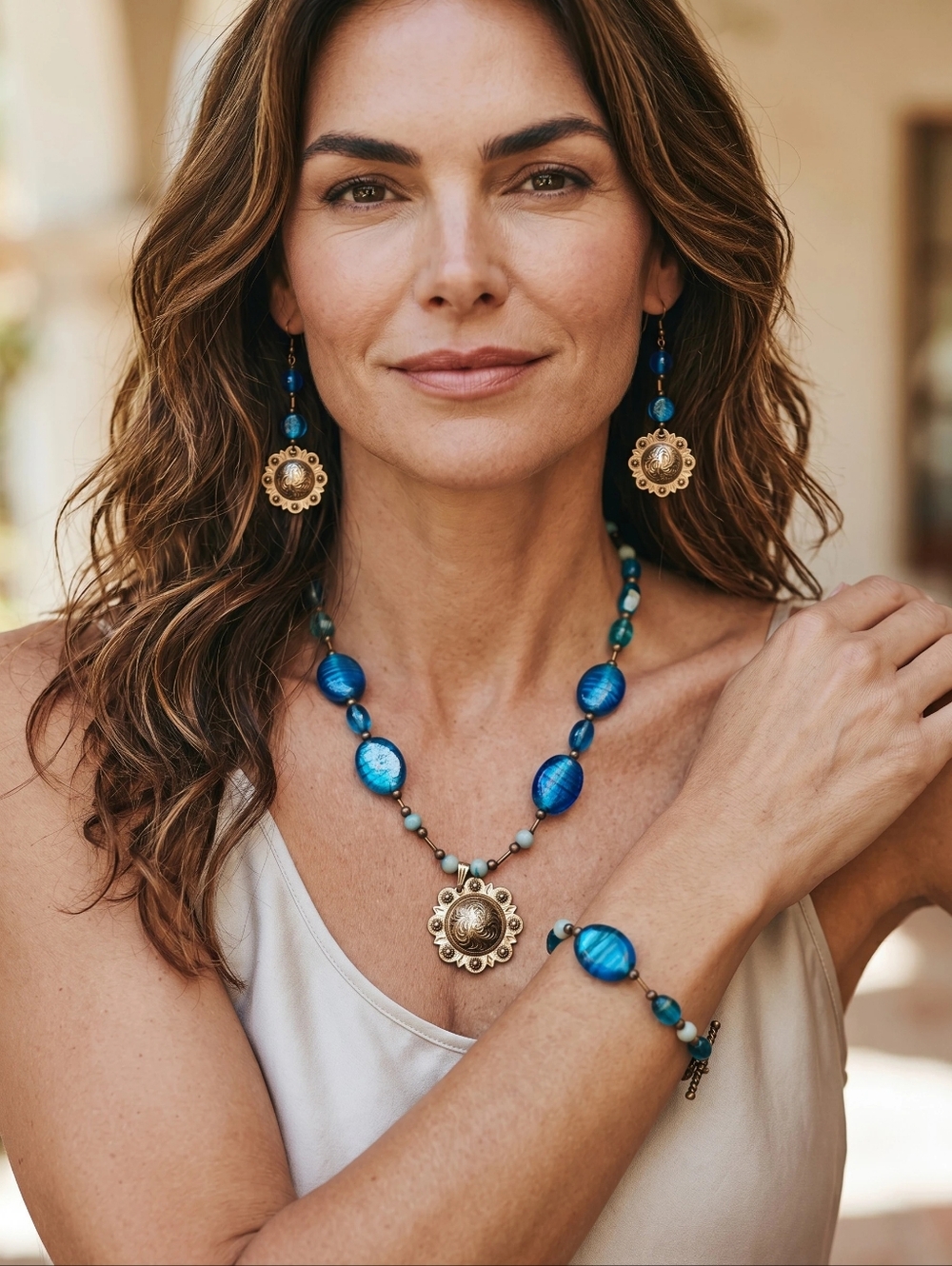 Dazzling Cobalt Blue and Silver Jewelry Set